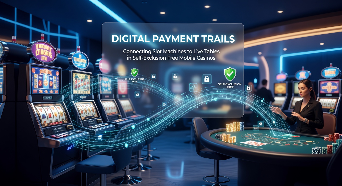 Illustration of interconnected digital payment pathways linking mobile slot games and live dealer tables in unrestricted casino platforms