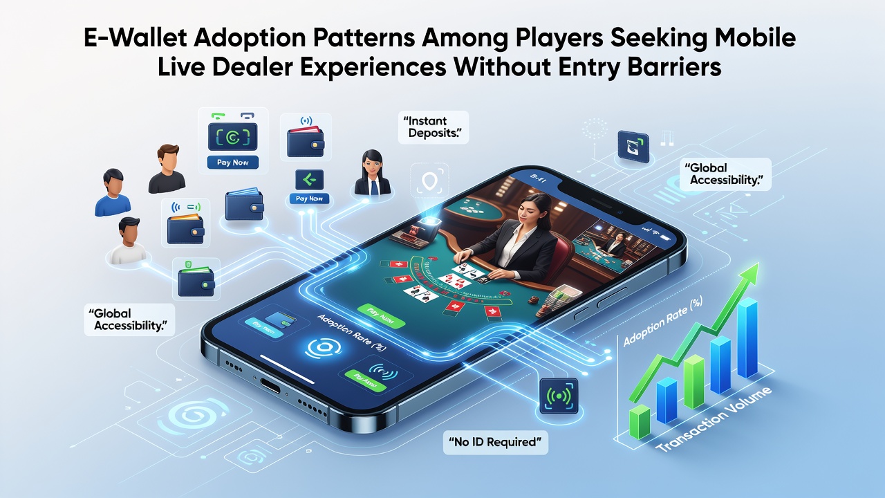 Mobile live dealer setup showing e-wallet transaction flow on smartphone interface