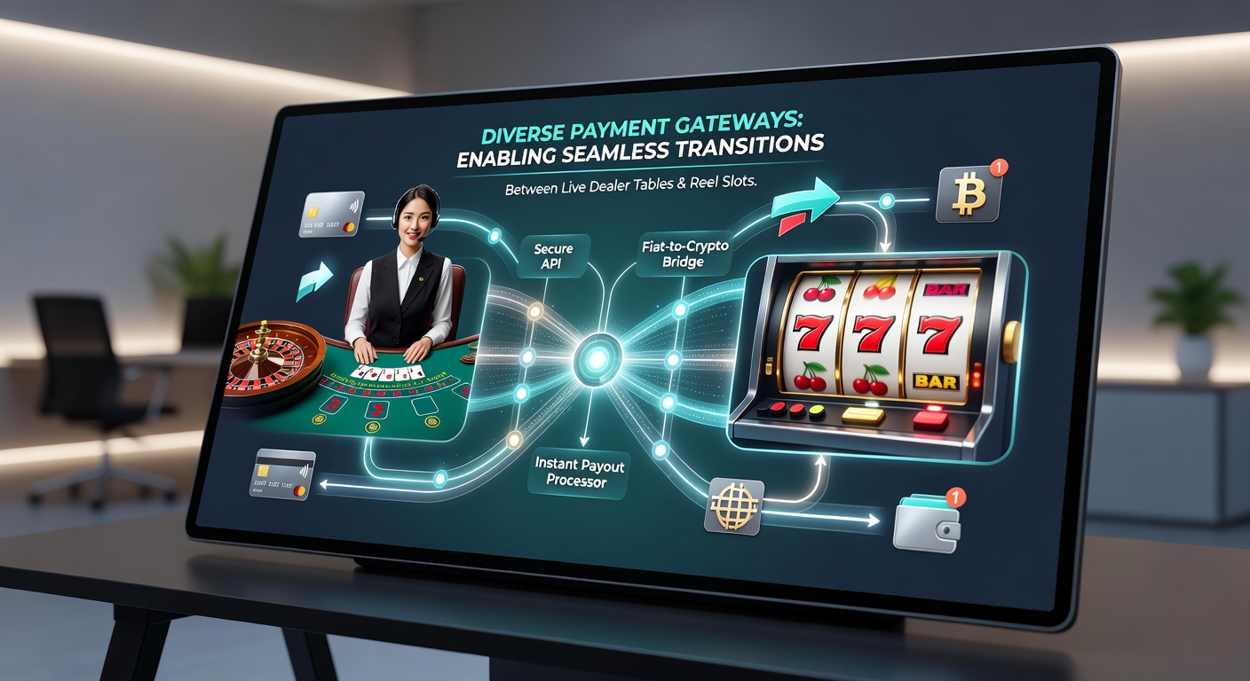 Diagram illustrating payment flow from live dealer to slot reels on a smartphone interface