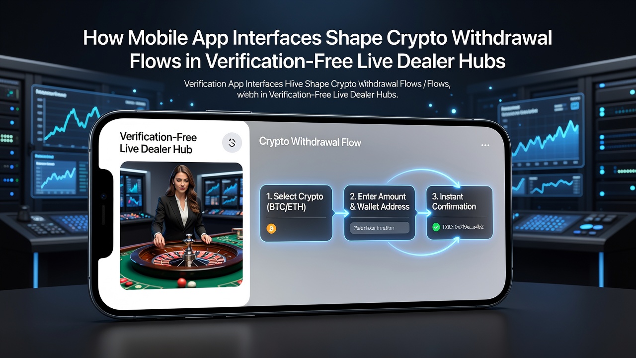 Close-up of a live dealer mobile interface with crypto transaction confirmation overlay and real-time balance update