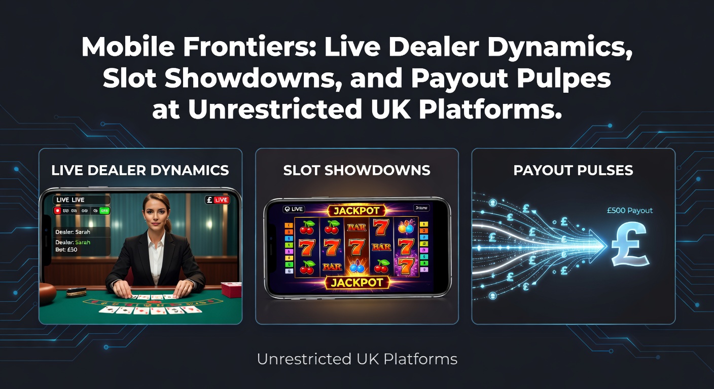 Smartphone displaying live dealer blackjack table with dynamic mobile interface at unrestricted UK casino platform
