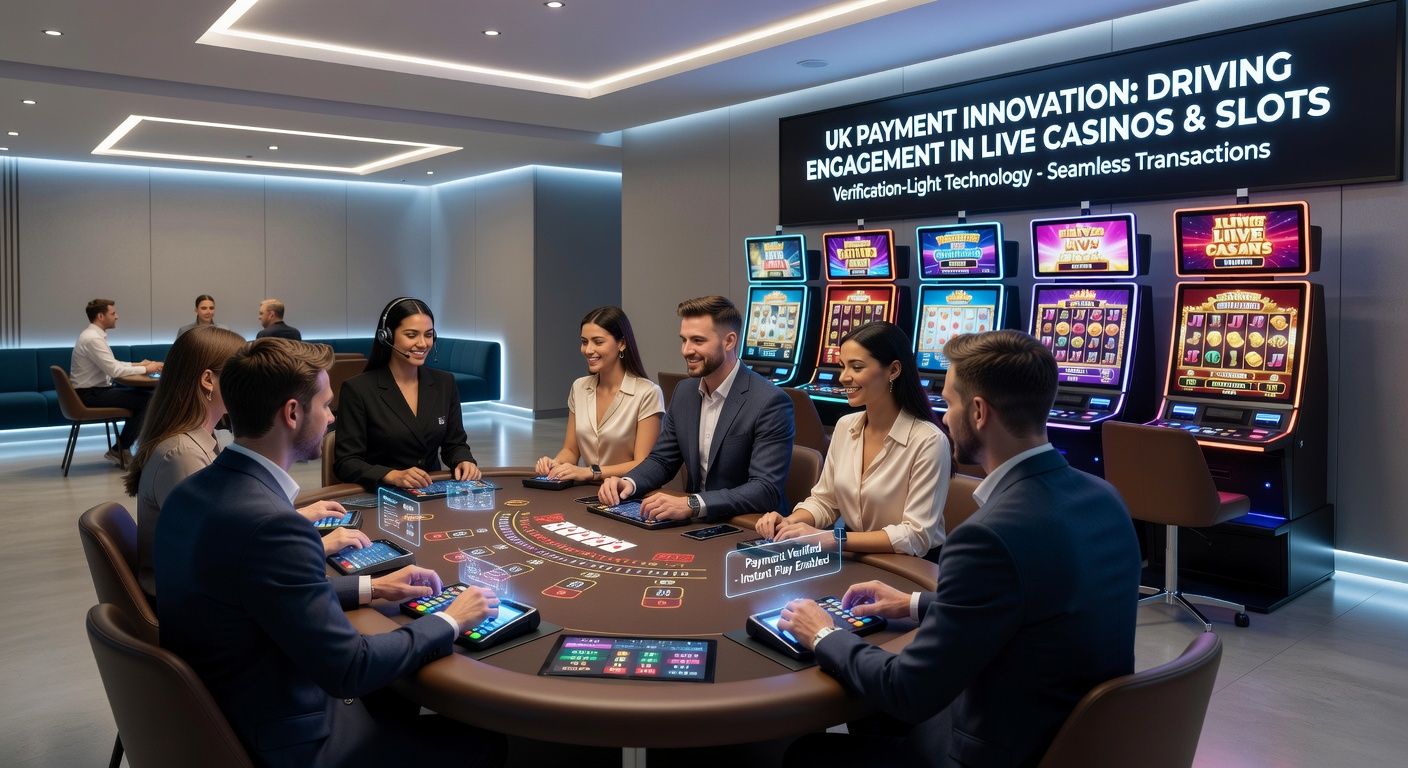 Live casino tables and video slot screens integrated with modern payment flows at low-verification UK sites