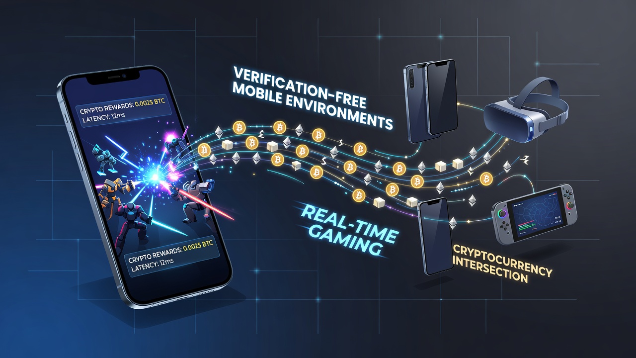 Mobile interface showing cryptocurrency-enabled live dealer table in a verification-free environment
