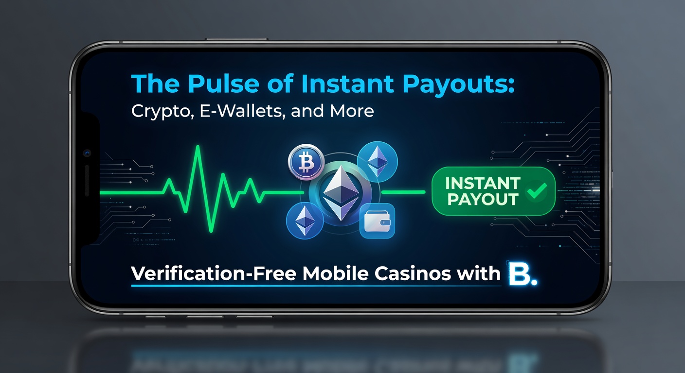 Smartphone screen displaying a casino app with crypto wallet connected, e-wallet icons, and a bonus popup amid spinning slots