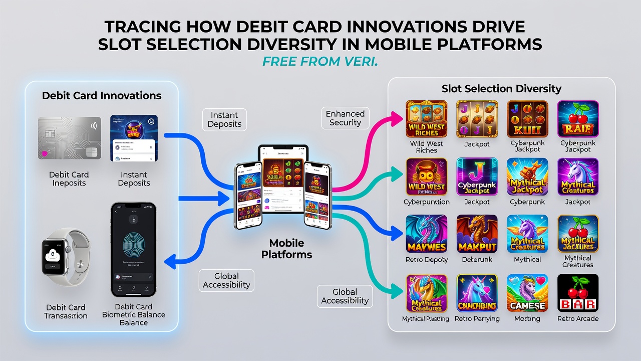Close-up of a smartphone screen showing diverse slot game thumbnails and a secure debit card checkout screen